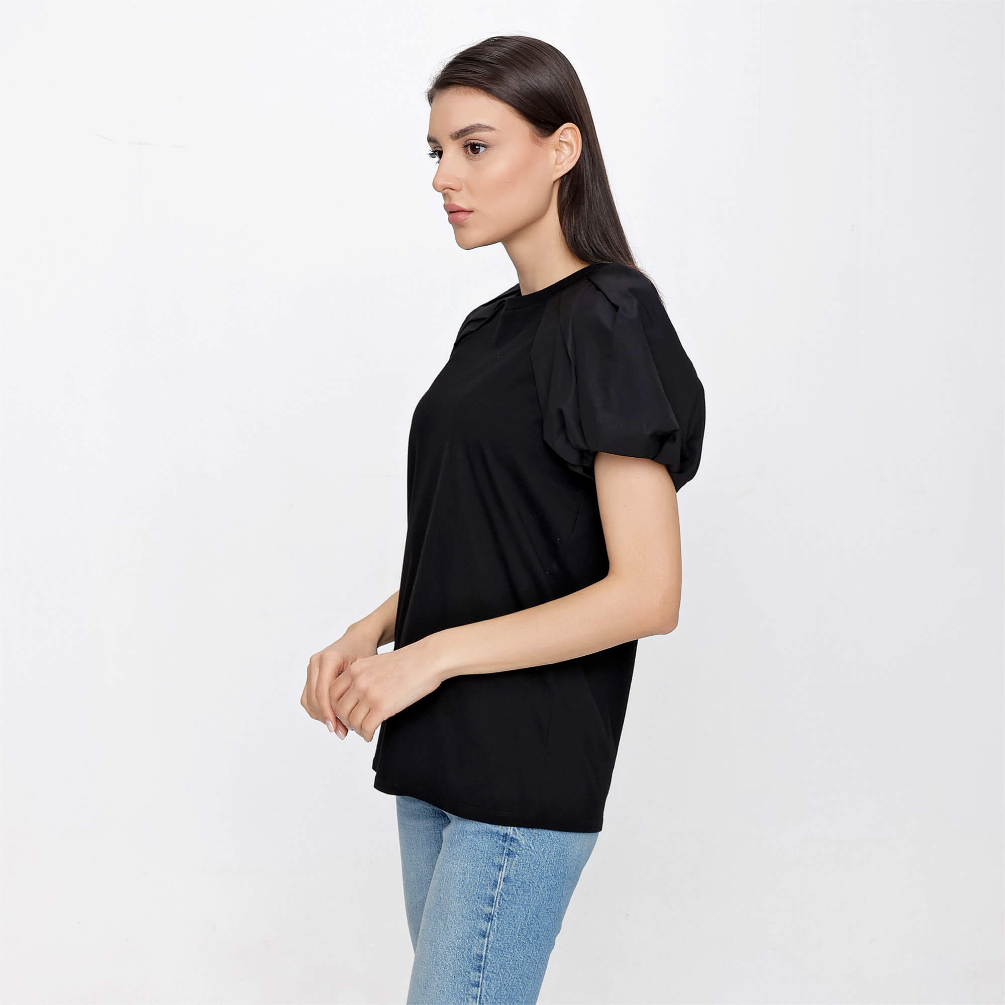 Alexander McQueen - Black Cotton & Poplin T-shirt